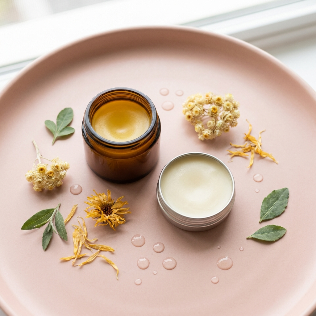 Scar Care collection - golden botanical balm and healing salve with helichrysum