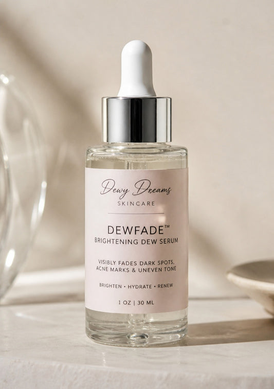 DewFade™ Brightening Dew Serum
Hyperpigmentation • Acne Marks • Uneven Tone
